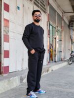 ست بلوز شلوار زمستانه رنگ مشکی - Image 3