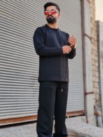ست بلوز شلوار زمستانه رنگ مشکی - Image 2
