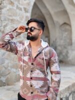 سویشرت دکمه ای کلاه خز - Image 2