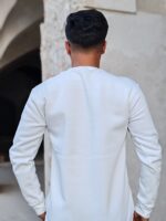 سویشرت داخل پنبه مردانه سفید - Image 2