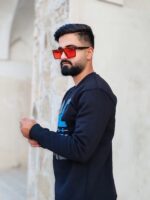 سویشرت داخل پنبه مردانه مشکی - Image 2
