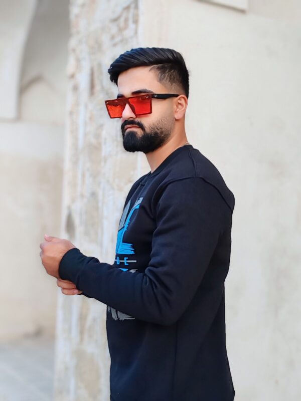 سویشرت داخل پنبه مردانه مشکی - Image 2