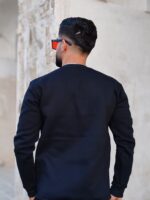 سویشرت داخل پنبه مردانه مشکی - Image 3