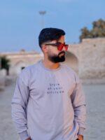 سویشرت مردانه طرح گل طوسی - Image 2