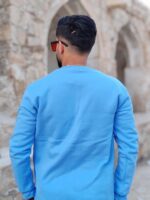 سویشرت داخل پنبه مردانه آبی یخی - Image 2