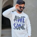 سویشرت داخل پنبه مردانه سفید