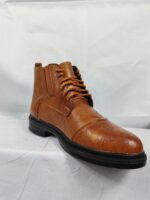 بوت چرمی مردانه قهوهای (کلاسیک) - Image 3