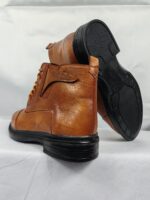 بوت چرمی مردانه قهوهای (کلاسیک)