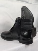 بوت چرمی مردانه مشکی (زیپدار)