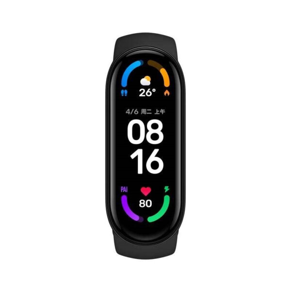 ساعت هوشمند شیائومی مدل  MI BAND 6 حسگر ضربان قلب، محاسبه سطح اکسیژن خون، بند سیلیکونی