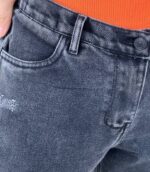 شلوار جین نیم بگ ذغالی - Image 2