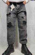 شلوار جین مردانه زغالی بالنسیاگا [balenciaga]، مدل فول مام – کد110